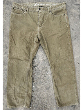 Eddie Bauer Corduroy Pants Men's 40x30 Brown Tan Straight Leg Casual Classic Fit